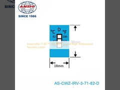 逆戻りのない 71-82 °C 160-180 °F 3 レベル 高温感受性 ラベル