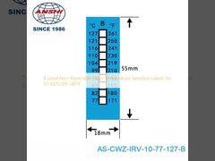 レベル8 逆向きでない高温感性ラベル 37-65°C/99-149°F