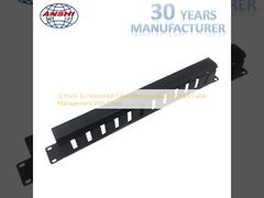 12ポート 1U 水平ケーブルマネージャー ブラック 19インチラック ケーブル管理 カバー付き