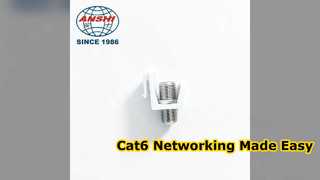 工具不要の簡単な Cat6 キーストーン ジャックの取り付け