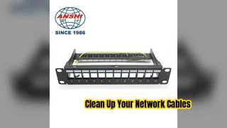 12 ポート Cat6 パッチ パネル コンパクト ネットワーク ソリューション