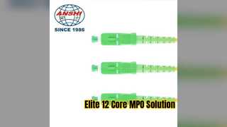 Elite MPO ファイバー パッチ コード 12 コア G652D ネットワーク ソリューション
