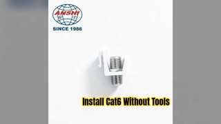工具不要の簡単な Cat6 キーストーン ジャックの取り付け