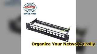 12 ポート Cat6 パッチ パネル コンパクト ネットワーク ソリューション