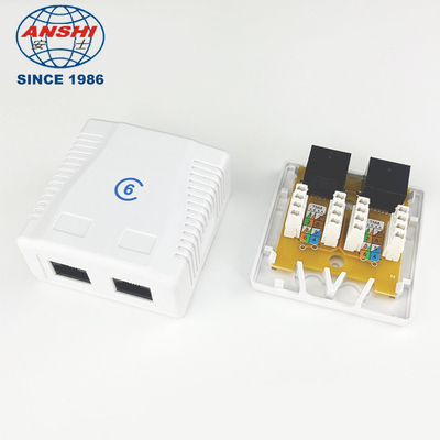 PC Material UTP Surface Mount Box Double Port  CAT6