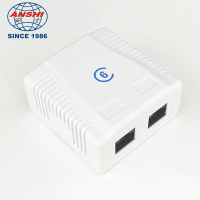 PC Material UTP Surface Mount Box Double Port  CAT6