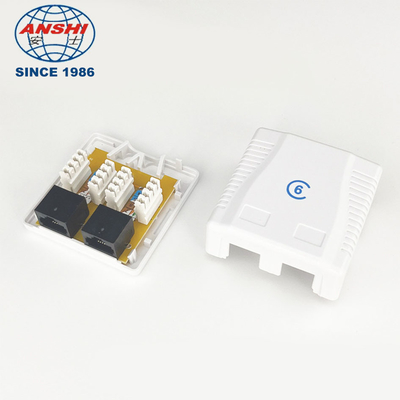 PC Material UTP Surface Mount Box Double Port  CAT6