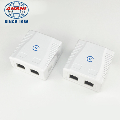 Double Port FTP Surface Mount Box CAT6 3U Gold Plating