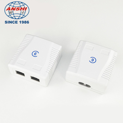 Double Port FTP Surface Mount Box CAT6 3U Gold Plating