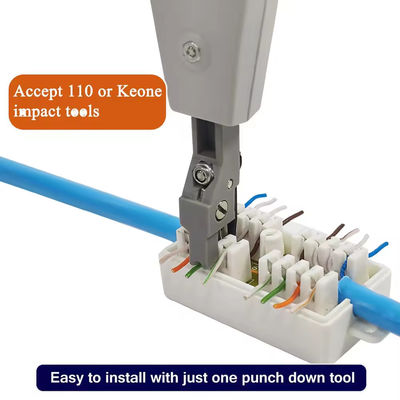CAT6 CAT5E IDC 4 Pair/8 Way Junction Box 8P8C - Inline Cable Coupler - Terminal Socket
