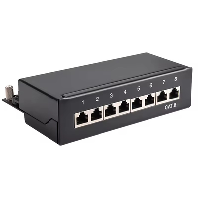 DESKTOP PATCH PANEL 8 PORT CAT5E CAT6 CAT6A SHILEDED 90 DEGREE TOP ENTRY PUNCH FTP STP