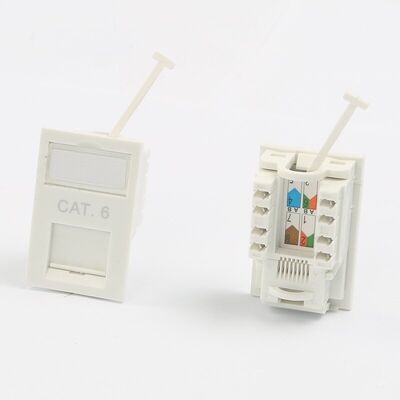 UK Type CAT6 UTP LJ6C Network Floor Box Module 38 x 25mm