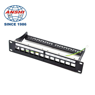 19 Inch 1U Blank Patch Panel 12 Port 24 Port Unloaded Network Distribution Panel