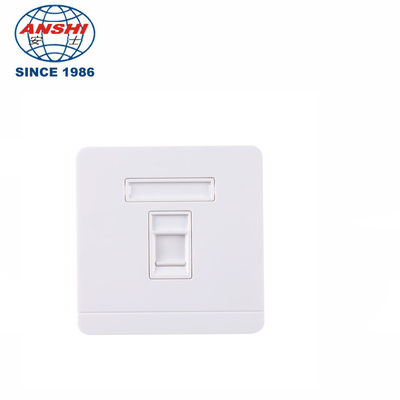 ANSHI RJ45 86x86mm シングルホール・ダブルホール・パネル 通信面プレート