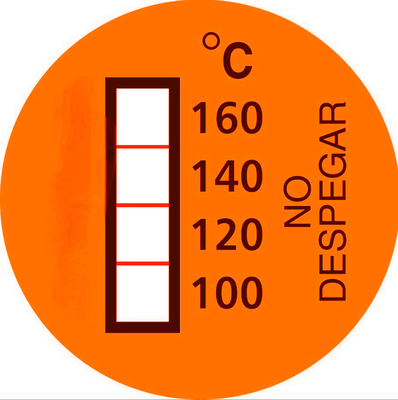 レストラン 逆戻りのない温度敏感ラベル 100~160°C 高温用途