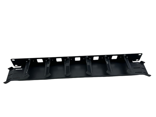 1U Horizontal Cable Manager 19 Inch Rackmount Black Iron