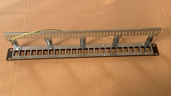 ANSHI 19 Inch 1U Height 24 Ports STP Shielded Rack Mount Patch Panel for Networking