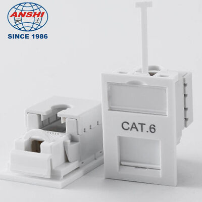 イギリス型 CAT6 UTP LJ6C ネットワークフロアボックスモジュール 38 x 25mm