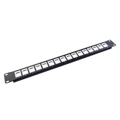 ラックマウントパッチパネル 1U 12 ポート CAT5E CAT6A UTP アンロード、ネットワーク設定用の RJ45 ジャックとリン青銅 IDC ピンを搭載