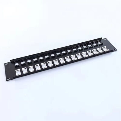 19 インチ 32 ポート 空 STP FTP シールド RJ45 パッチ パネル CAT5E CAT6 ラックマウント ネットワーク 配送 パネル