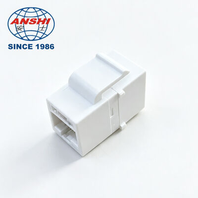 ANSHI 180度 工具不要 キーストーンジャック RJ45 CAT5E CAT6 CAT6A UTP シールドなし 通信部品