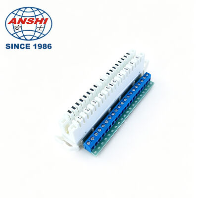 10ペア 20極 LSA-PLUSモジュール PCB端子 電話コネクタ XL-011L ABSバックプロファイルマウントプラグボード 通信部品