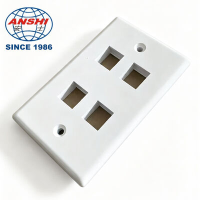 ANSHI 120型 US標準壁掛け顔板,4ポート RJ45 RJ11 通信製品